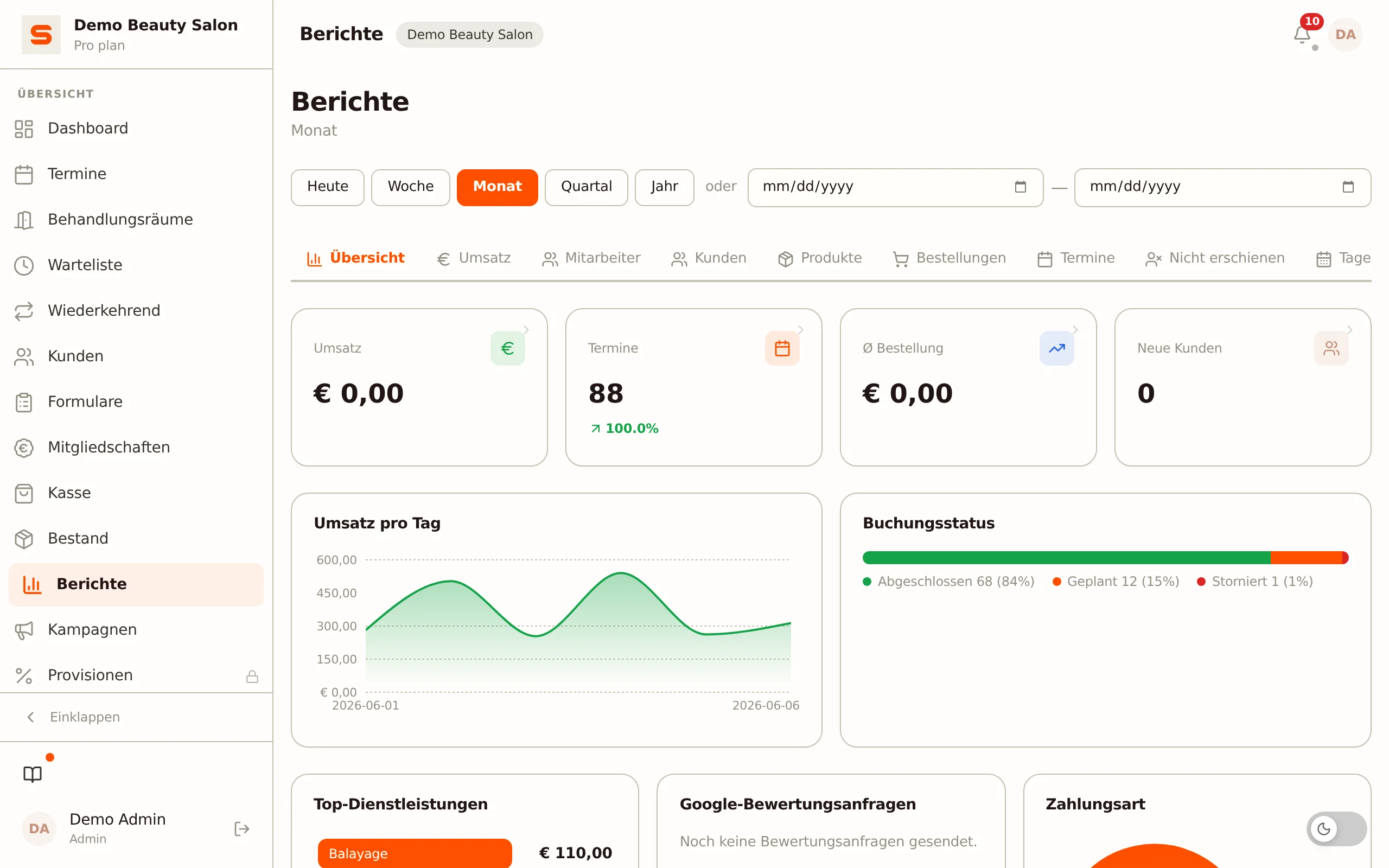 Screenshot von berichte & analysen